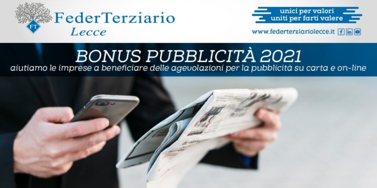 Bonus Pubblicità 2021: il ruolo di Federterziario per aiutare le imprese